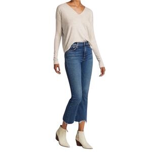 rag & bone Women’s Light Gray V Neck Top Size